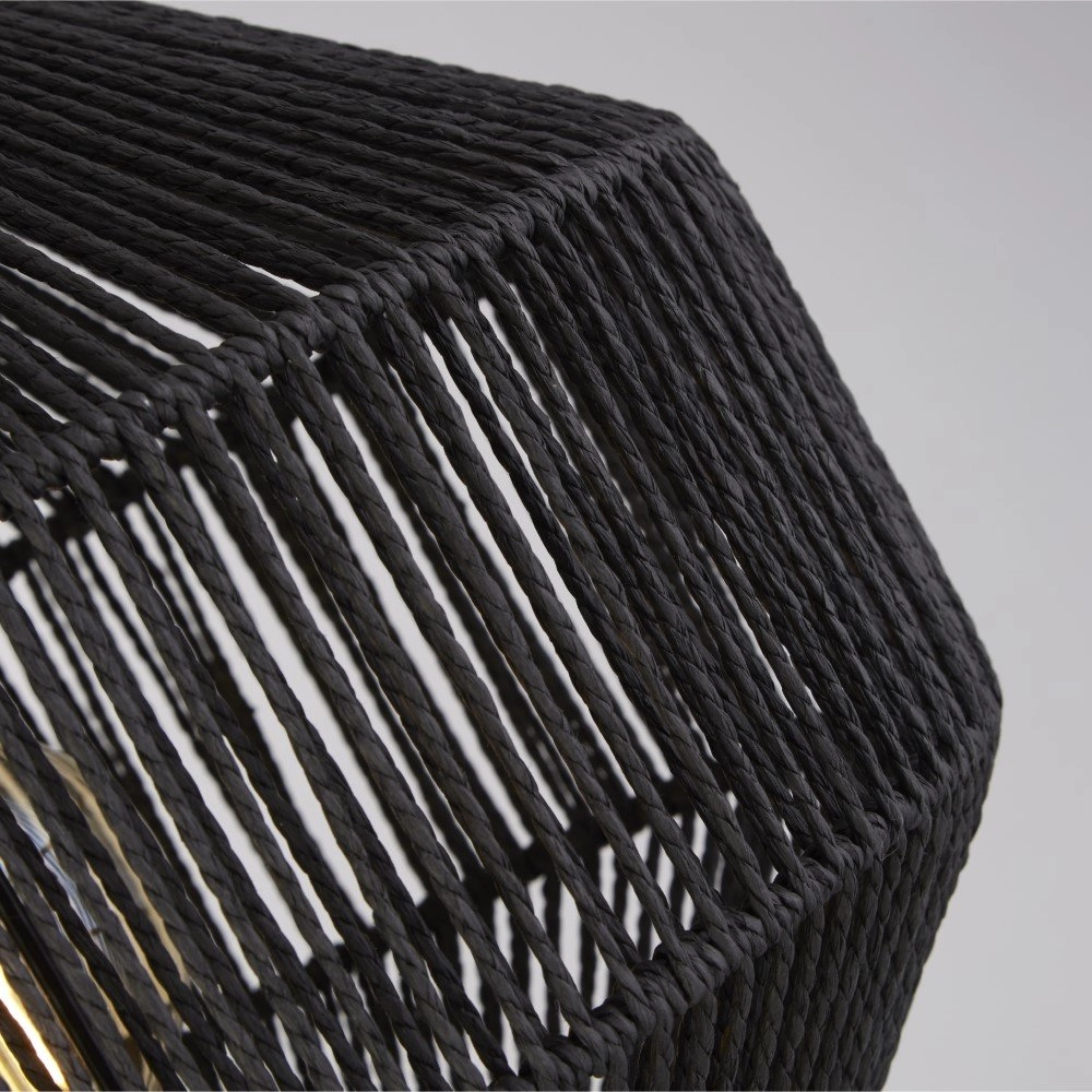 Schwarze Tischlampe Wicker Searchlight 5053423171586