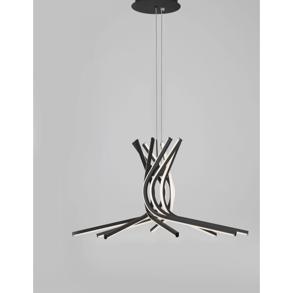 Design-Pendelleuchte Narvi M schwarz Ø 80cm