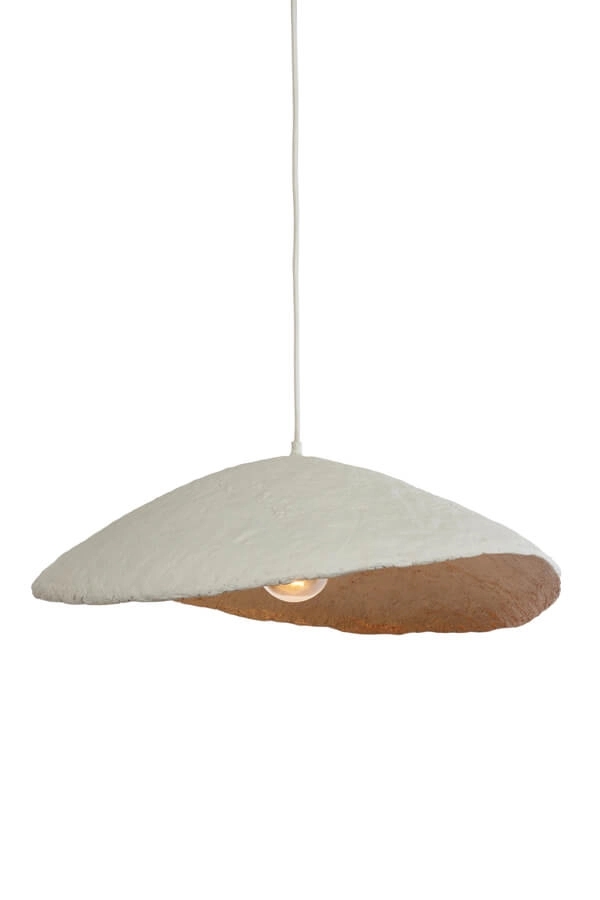 Weiße Pendelleuchte Lonia ca. 71cm
