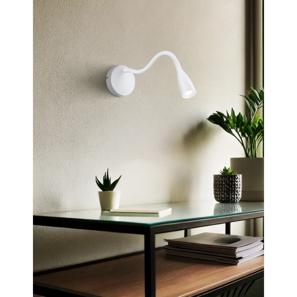 Nachttischlampe Olivandino 1 Flexibel Weiß Eglo 9008606347797