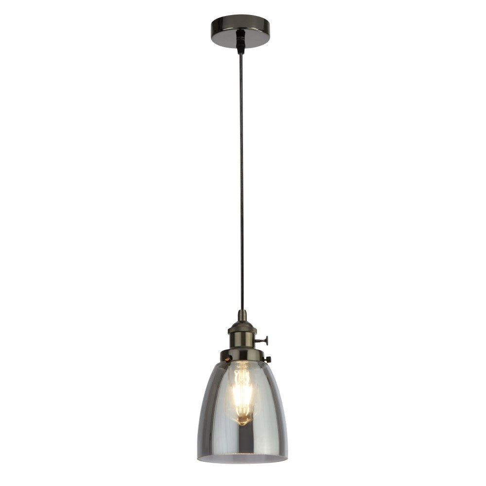 Hängelampe Pendax Ø 14 cm mit Rauchglas Searchlight 5053423137025