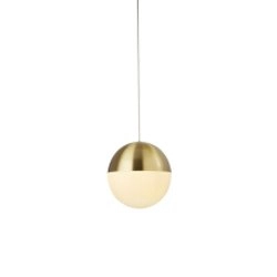 Hängelampe Endor 25 cm gold mit weiß Searchlight 5053423174563