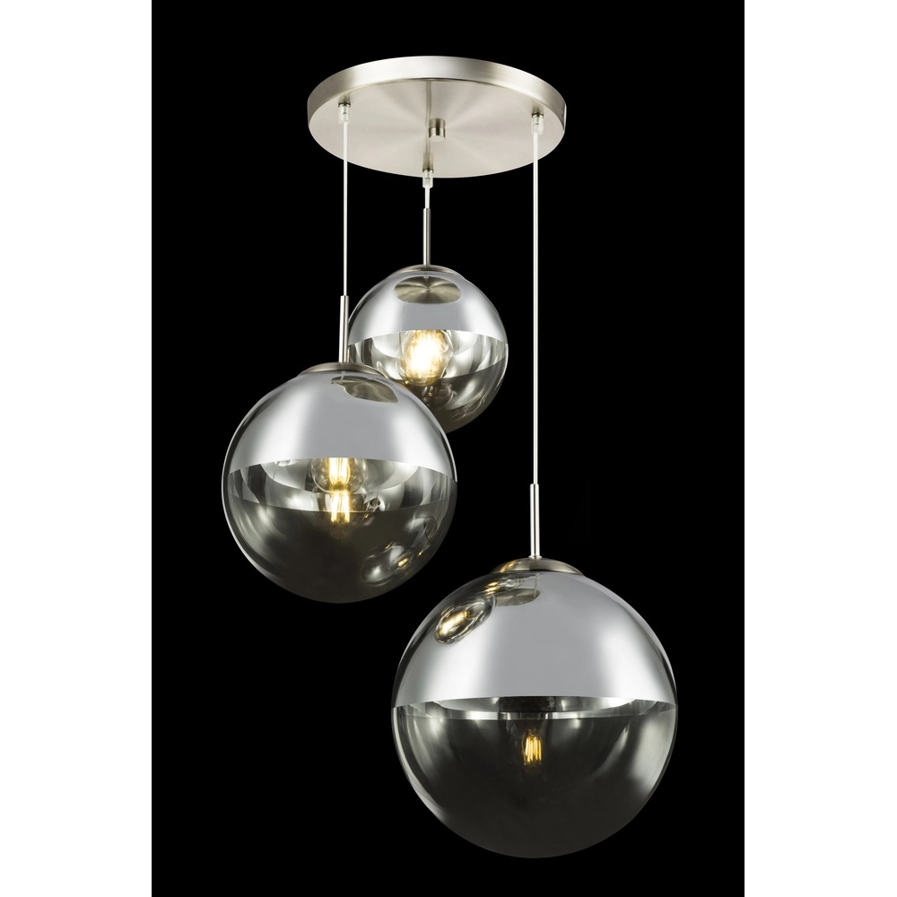 3-Licht Pendellampe Varus Nickel Globo 9007371383443