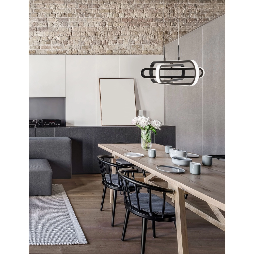 Design-Pendelleuchte Arte Schwarzes Oval Lyora 5212017426000