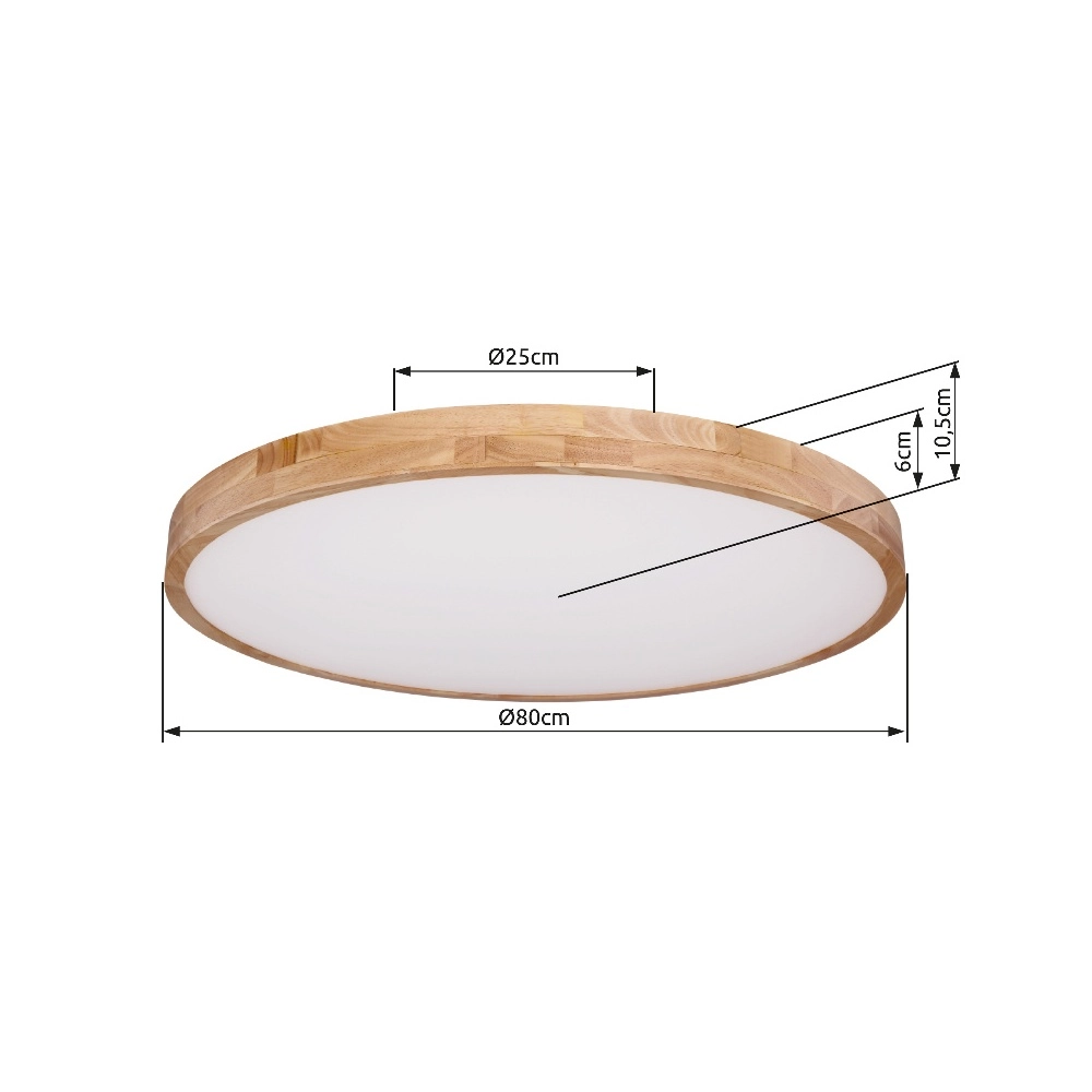 Holzdeckenlampe Rainer Skandinavischer Ø 80 cm Globo 9007371386284