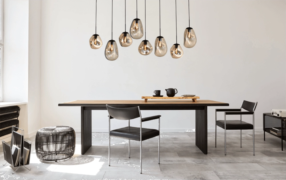 Hängelampe Lava 8x Goldglas Masterlight 8718121286310