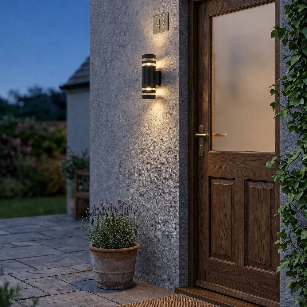 Design-Wandlampe Toluca Schwarzes Doppel Searchlight 5,05342E+12