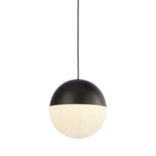 Hängelampe Endor 25 cm schwarz mit weiß Searchlight 5053423174570