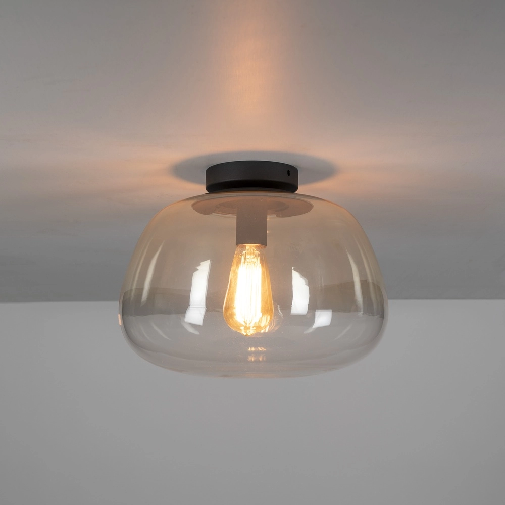 Glasdeckenlampe Pulse Ø 36cm – bernsteinfarbenes Glas Lyora 8716803512030