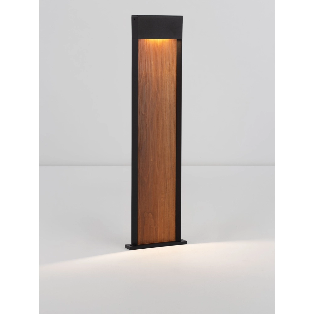 Design-Gartenlampe Noray Schwarz mit Holz 78cm - 2700K Lyora 5212063504332