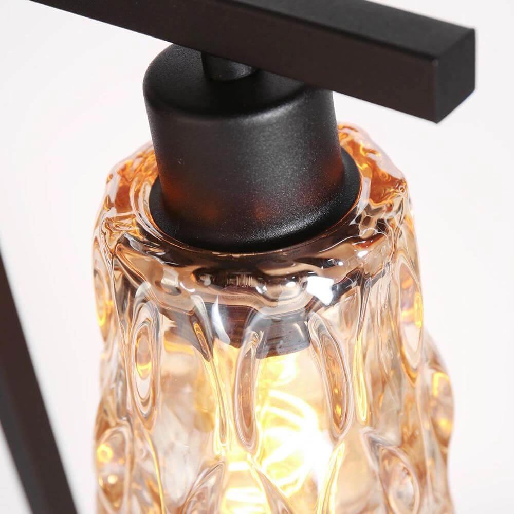 Tischlampe Vidrio schwarz mit Braunglas Steinhauer 8712746173734