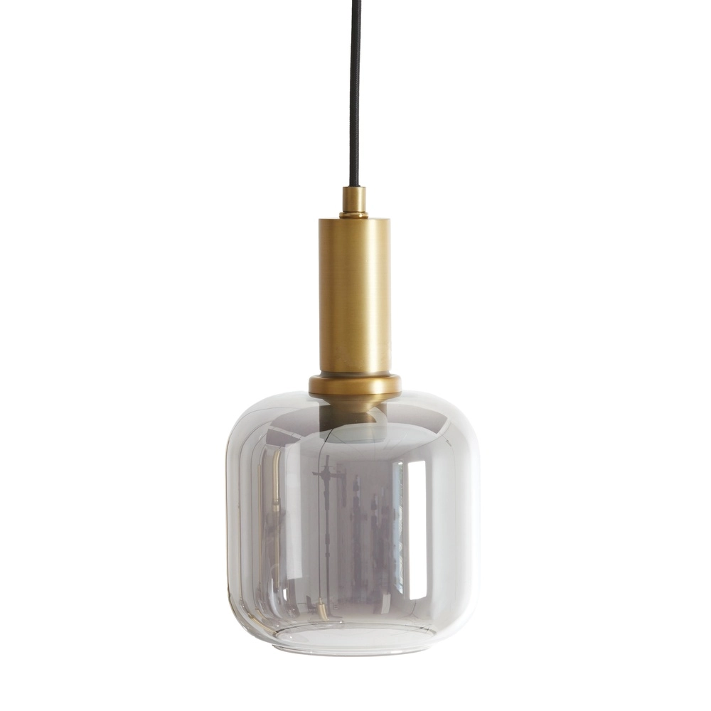 Vide Pendellampe Lekar 9x E27 – Messing mit Rauchglas Light & Living 8717807604592