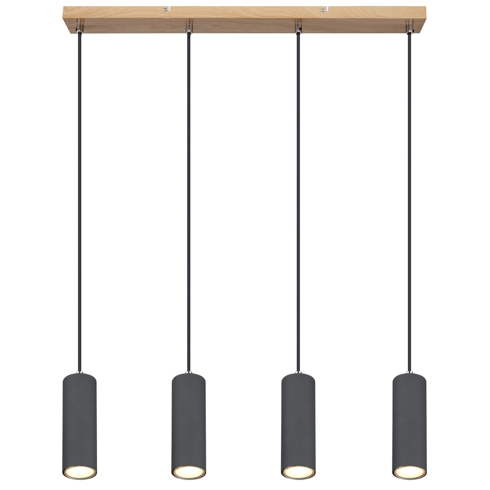 Pendellampe Robby 4-Licht Holz Globo 9007371433544