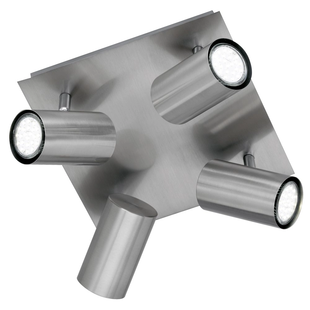 Deckenstrahler Series 8024 4-Licht-Nickelmatte