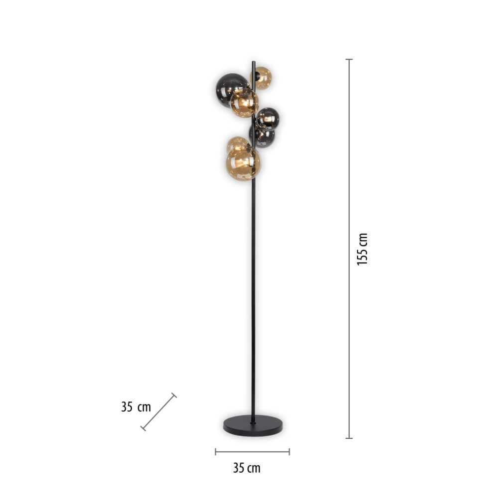 Schwarze Stehlampe Popsicle Design Paul Neuhaus 4012248375532