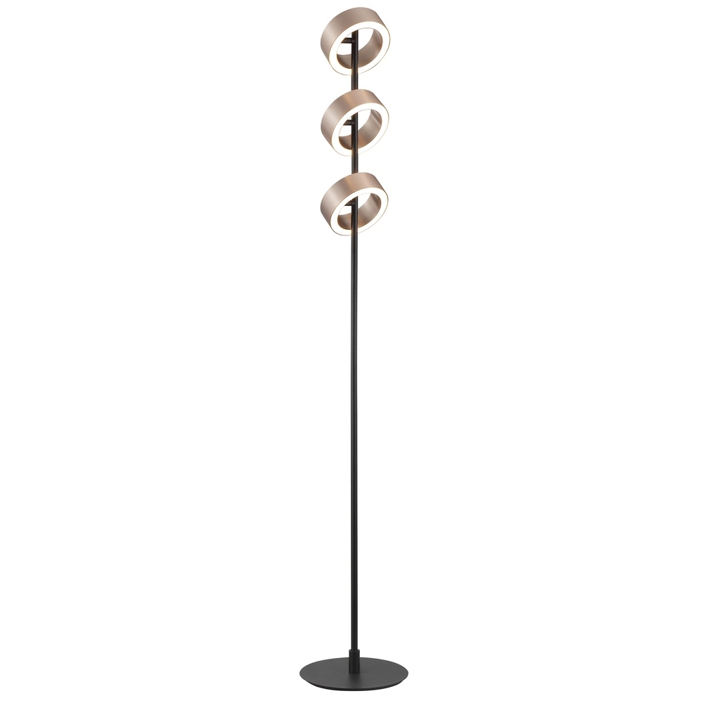 Design-Stehlampe Axion Schwarz mit Braun Brilliant 4004353477171