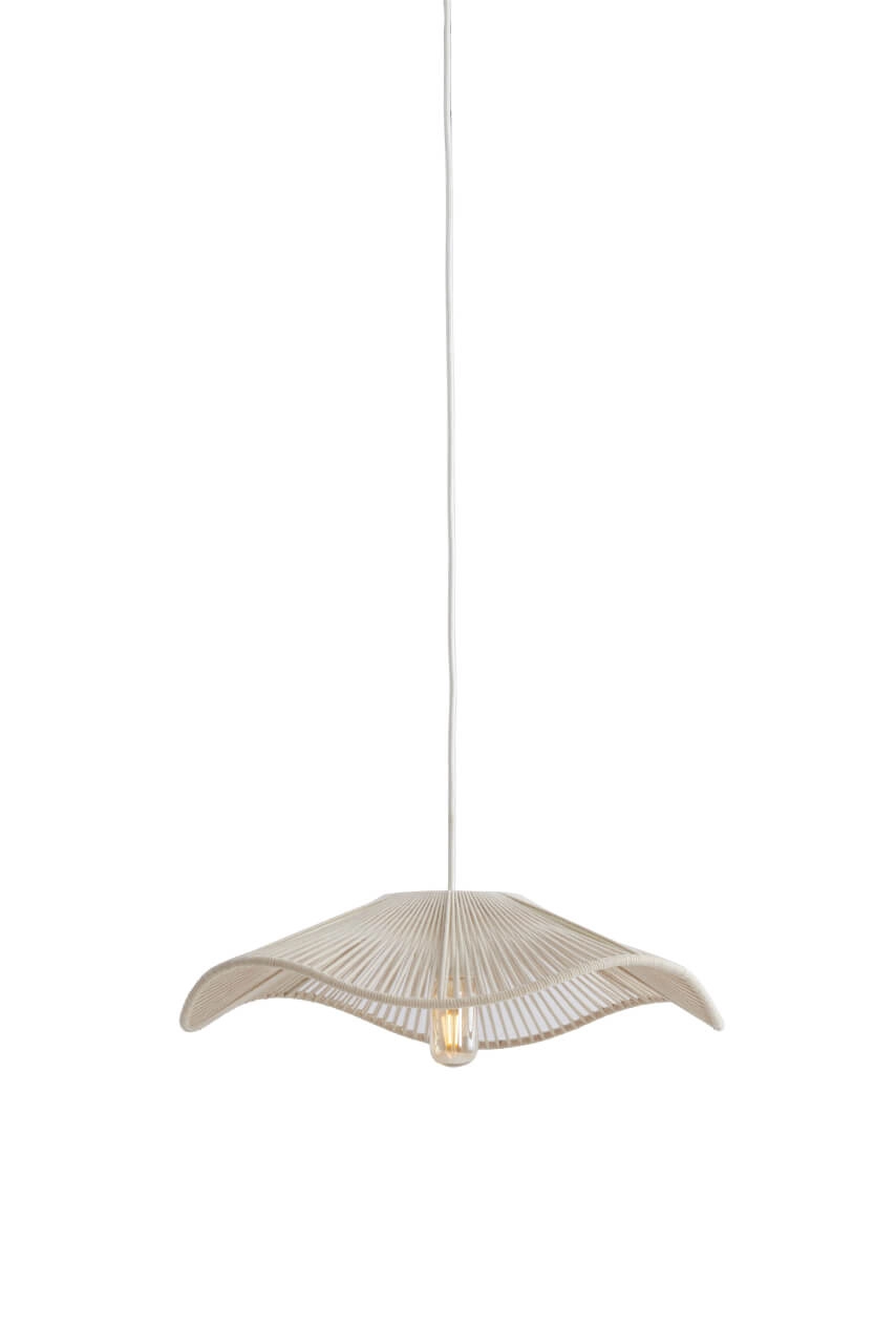 Cremefarbene Pendelleuchte Rafa japandi Ø 50cm