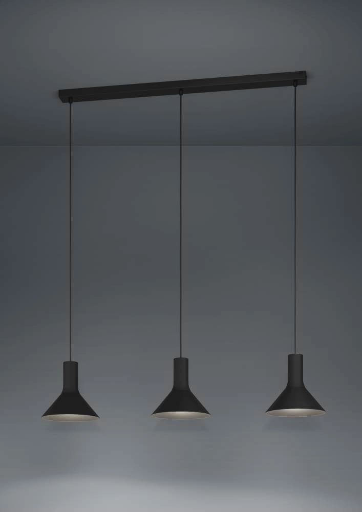 Schwarze Esszimmer-Hängelampe Morescana 96 cm Stars of Light 9008606243266