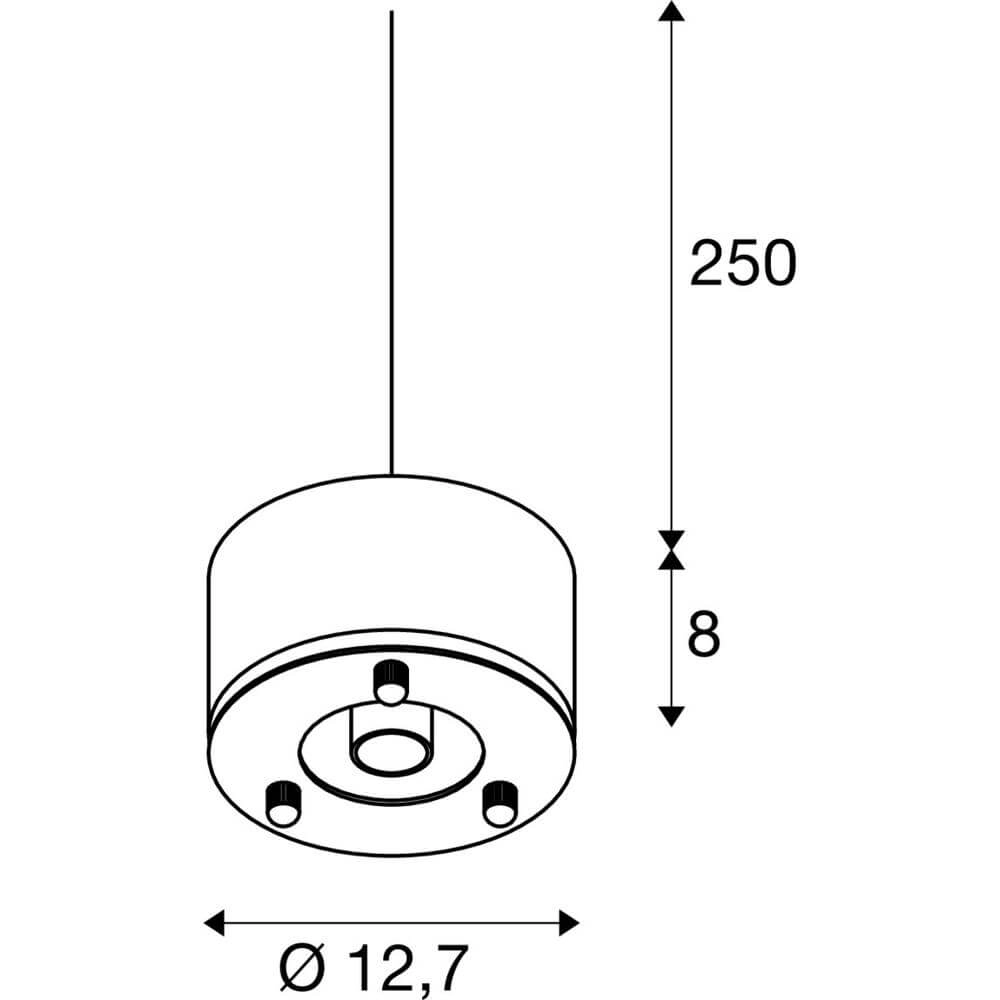 Pendelleuchte Para Dome grau Ø 12,7cm SLV 4024163252942