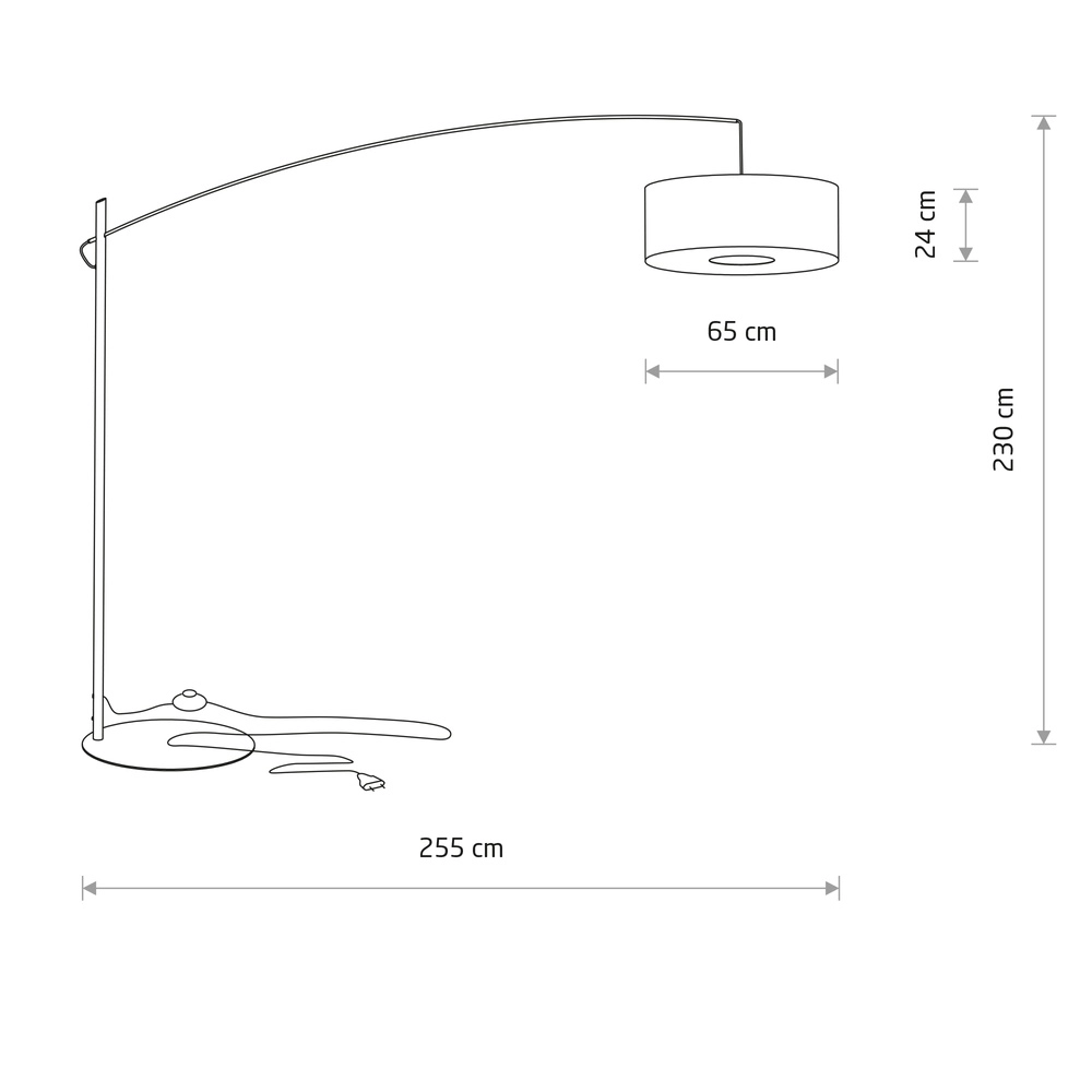 Stehlampe Poise sandbraun Ø 65 cm Lyora 5903139116855