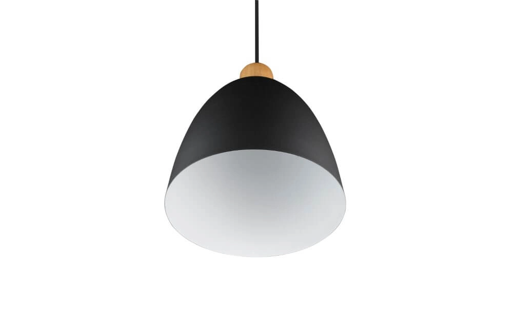Hängelampe Jagger Schwarz mit Holzbraun Trio 4017807503197