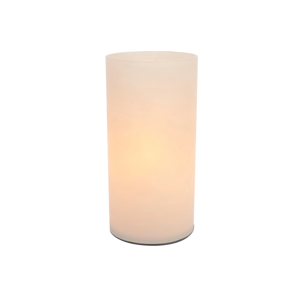 Nachttischlampe Geo Milchweißes Glas