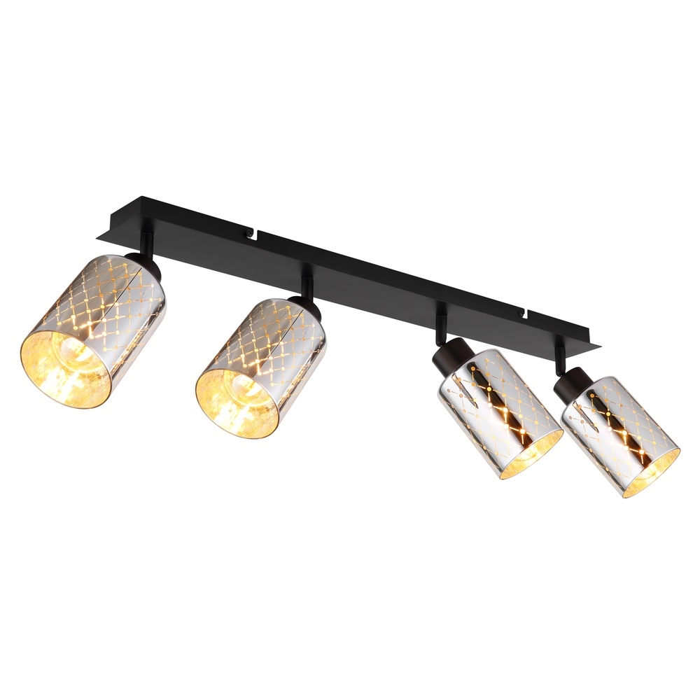 Design-Deckenlampe Alonso 4-Licht Schwarz