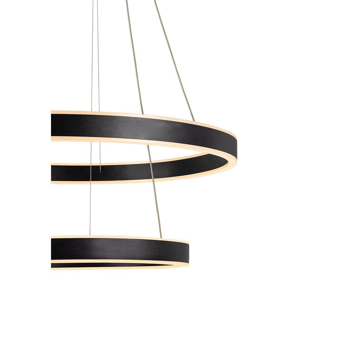 LED Hängelampe One 2-Ringe Ø 60 cm schwarz SLV 4024163249157