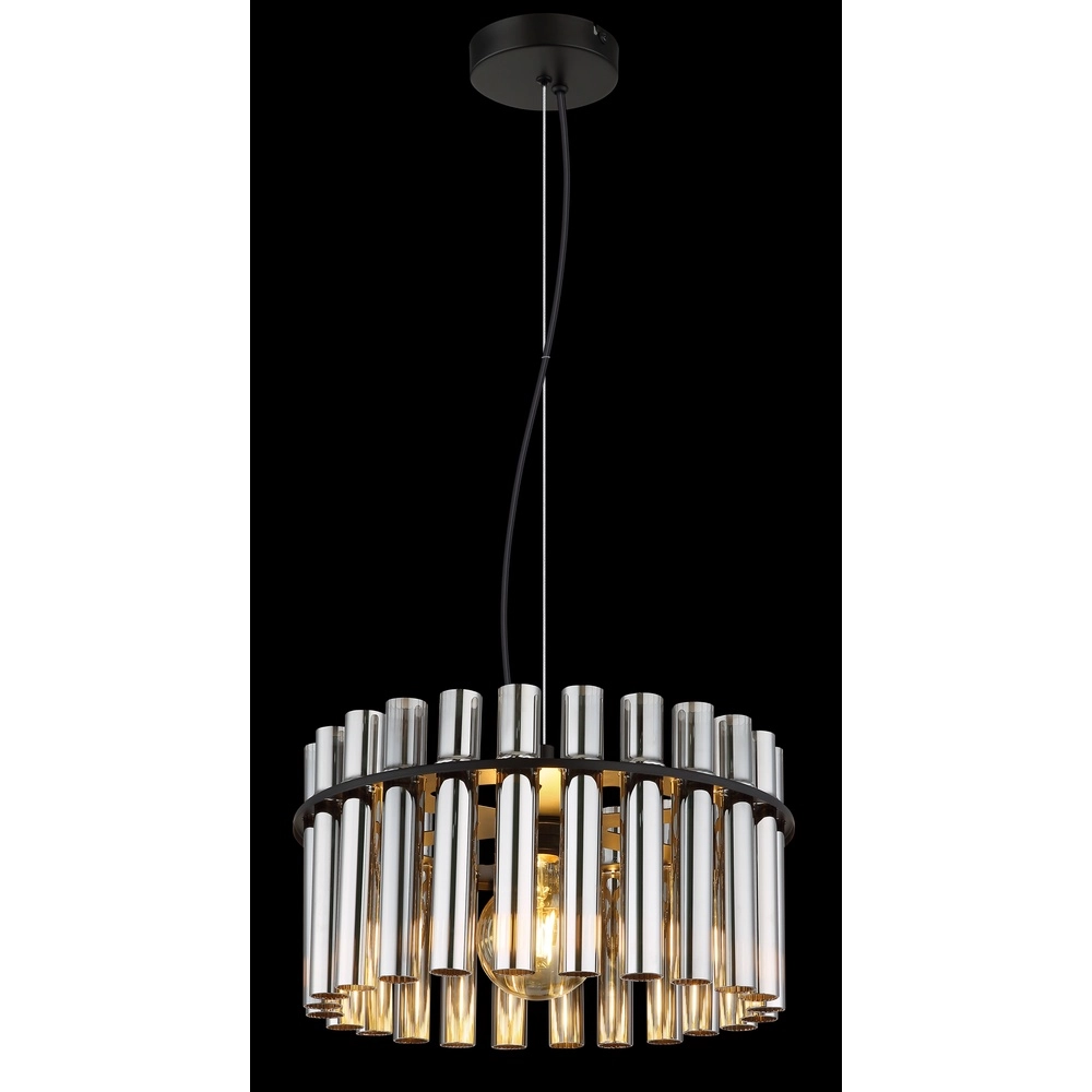 Pendellampe Gorley II Schwarz mit Glasstangen Globo 9007371586110