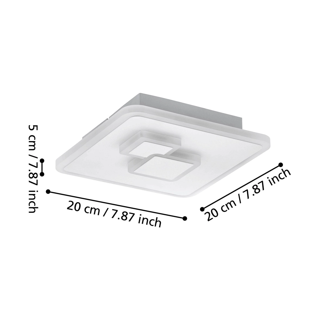 LED-Deckenlicht Cadegal 20x20 cm – weiß Eglo 9002759339418