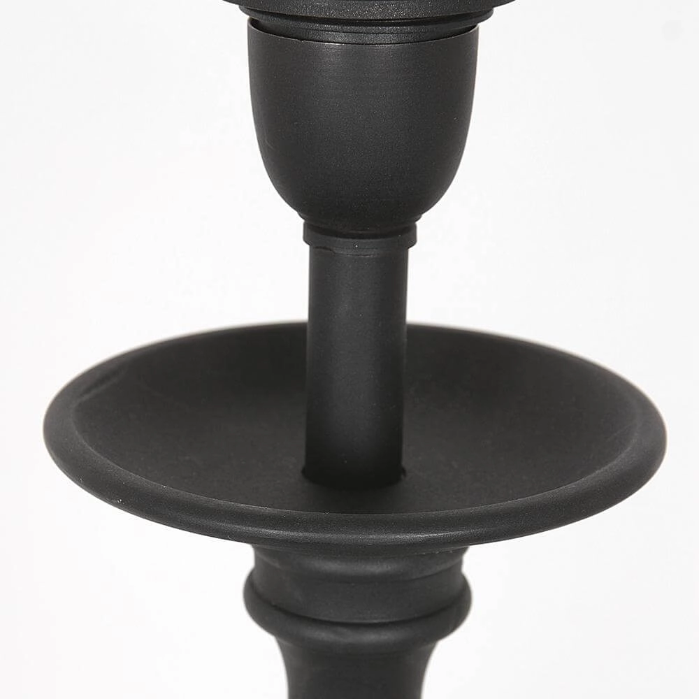 Tischlampe Lyons schwarz mit Bambusschirm Steinhauer 8712746172485