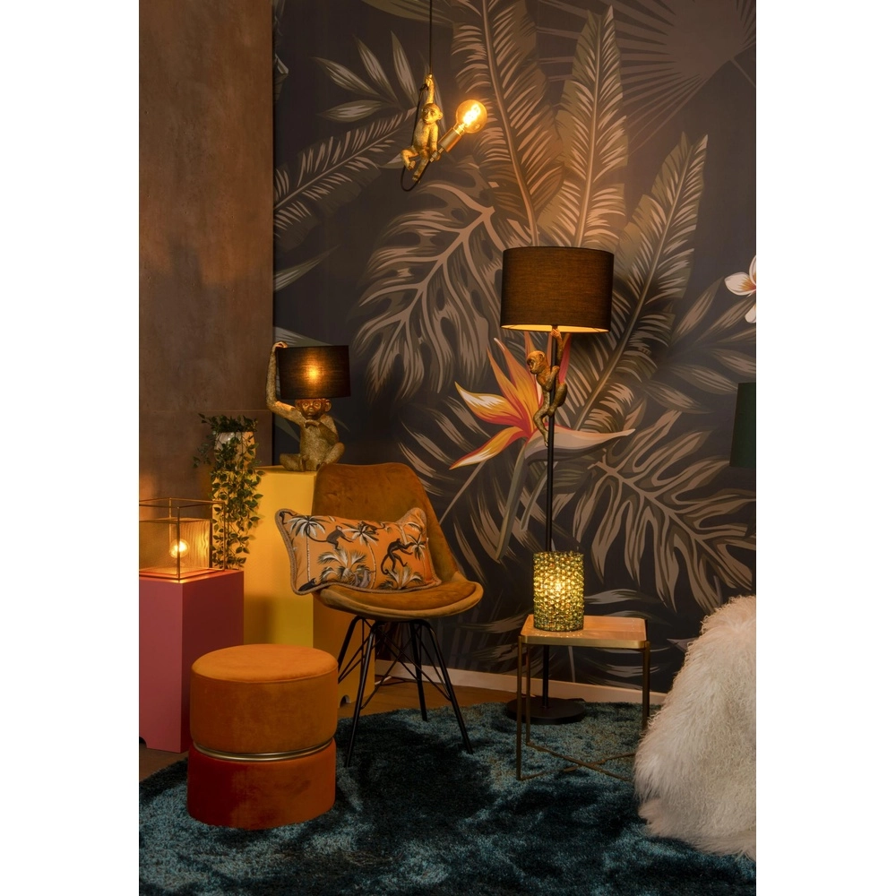 Tischlampe Extravaganza Chimp Affe Schwarz mit Gold Lucide 5411212105325