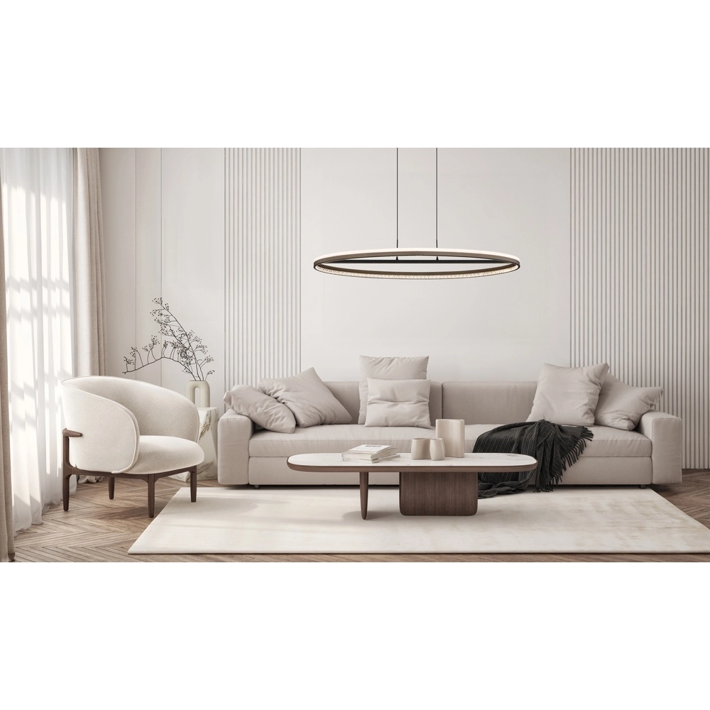 Design-Pendellampe Della Oval Schwarz Globo 9007371474738