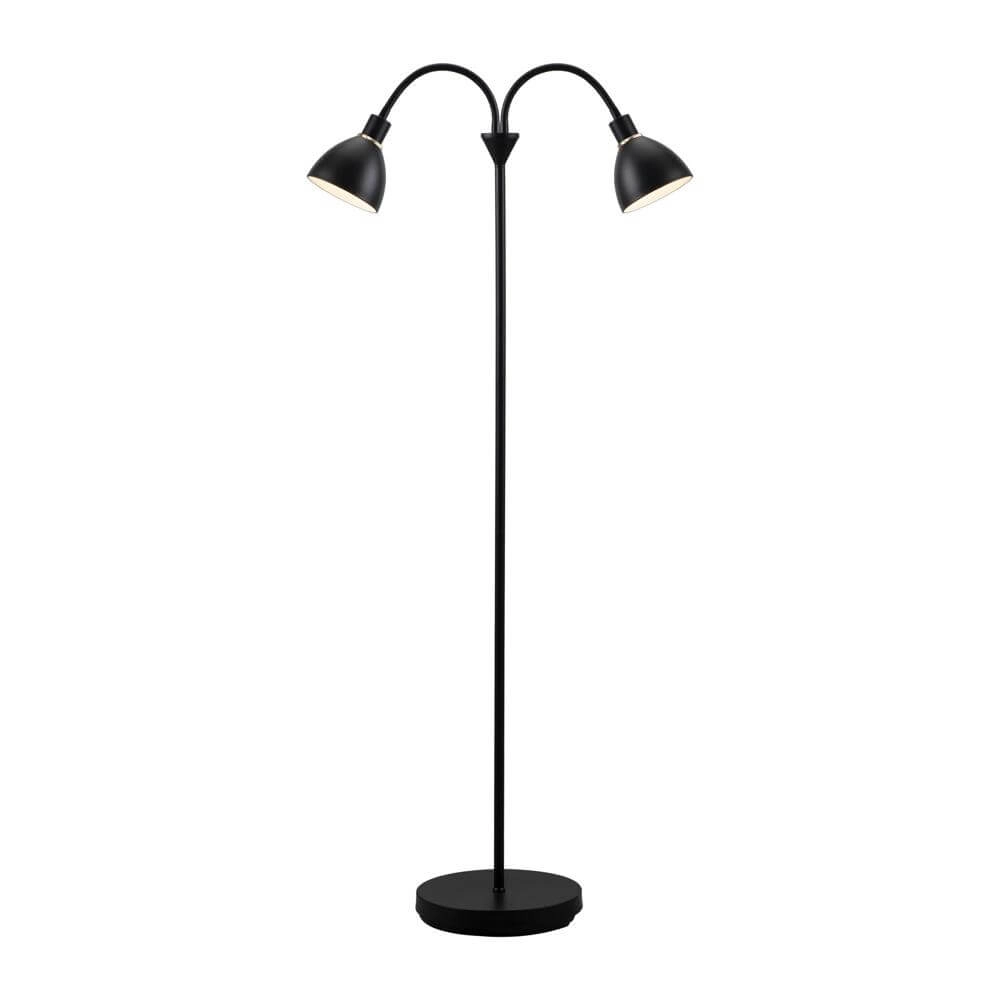 Stehlampe Ray 2-flammig schwarz