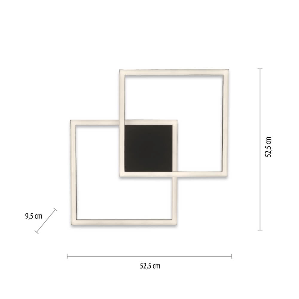 Designer-Deckenleuchte Q-Marko Quadrat Paul Neuhaus 4012248366622