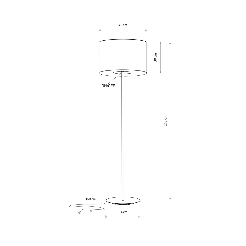 Stehlampe Cedro sandbraun Ø 46 cm Lyora 5903139116671