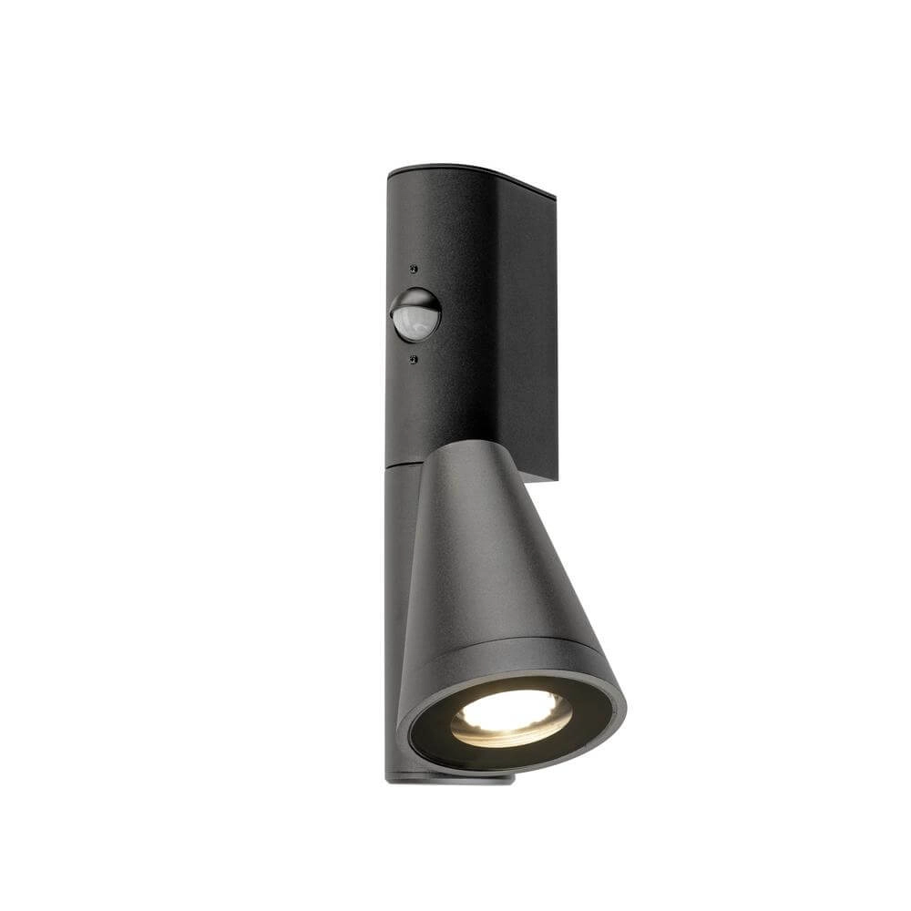 Design-Wandleuchte T-Tube WL Schwarz mit Sensor