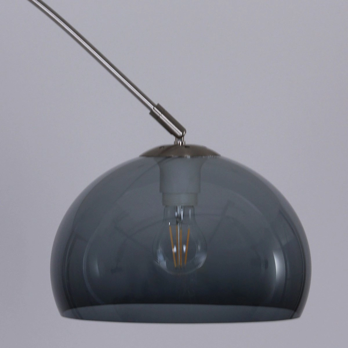 Bogenlampe Gramineus Stahl mit Rauchglas Steinhauer 8712746116496