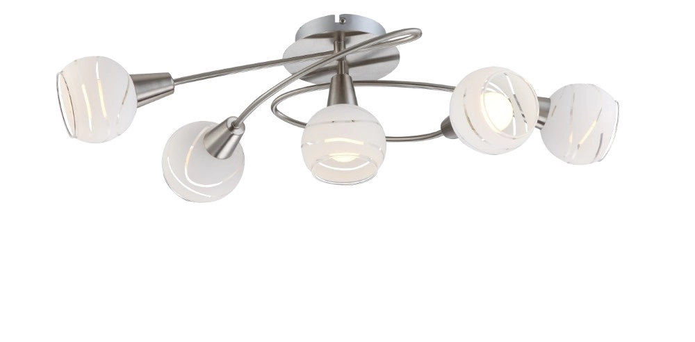 Deckenlampe Elliott Nickel 5-Lampen