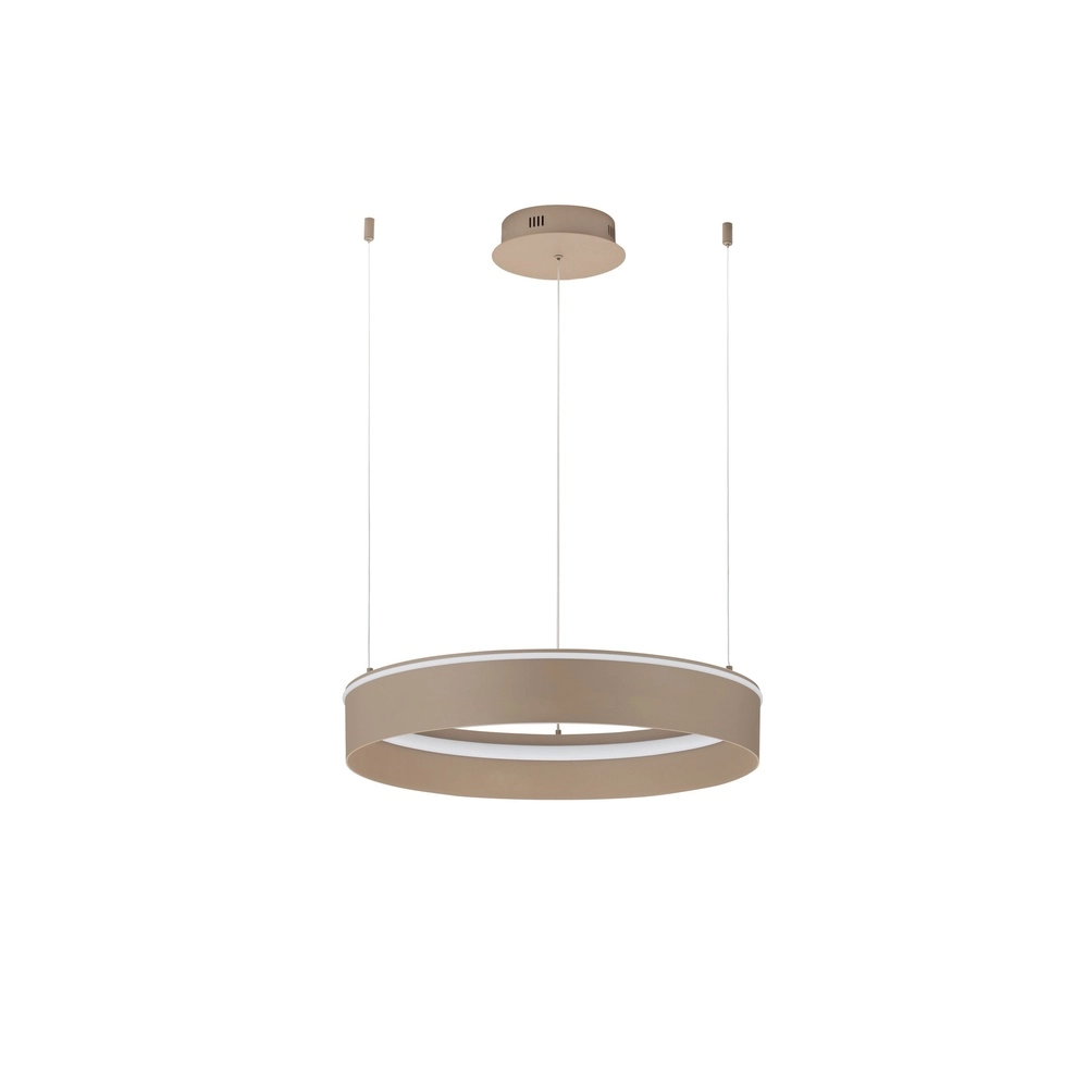 Moderne Pendellampe Olivia sandbraun Ø 60 cm Lyora 5212017494184