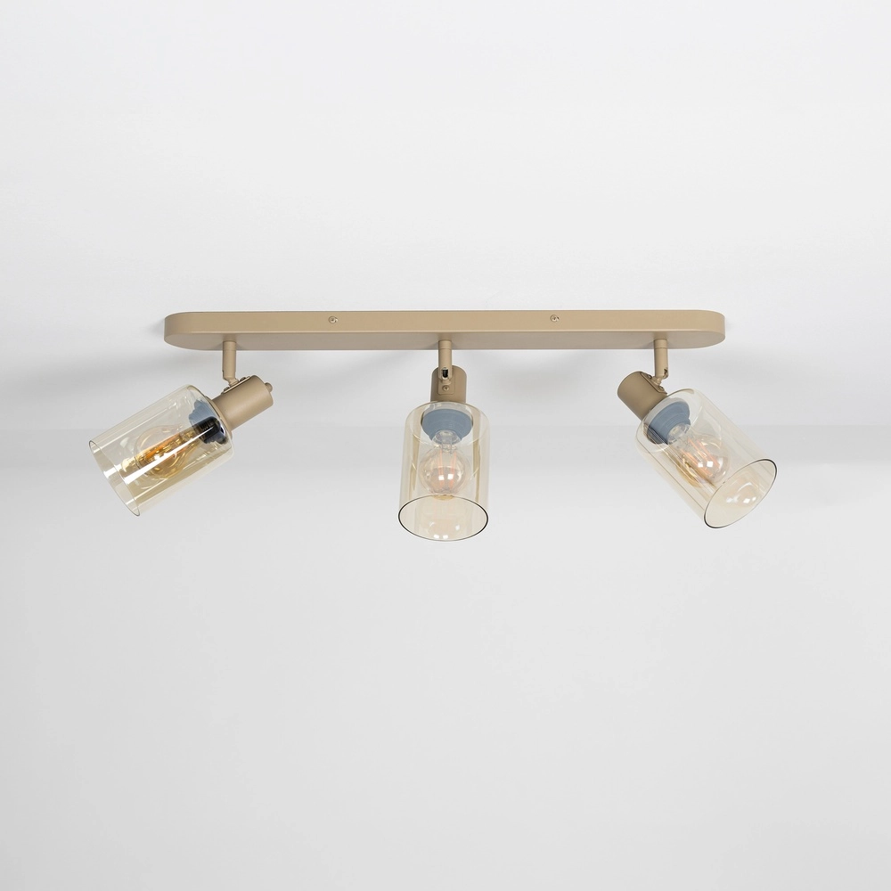 Deckenlampe gerade Sepiora 3-hell sandbraun Lyora 8716803515239