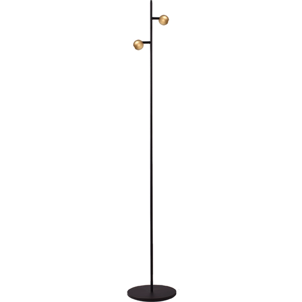 2-Licht Stehlampe Talana Schwarz mit Gold