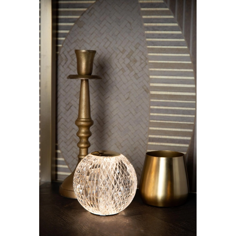 Goldene Tischlampe Cintra Wiederaufladbare Ø 9cm - 2700K Lucide 5411212134486