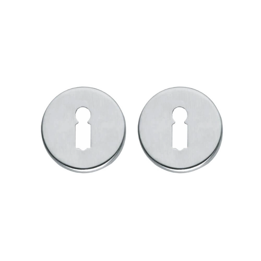 Set mit 2 Schlüsselrosetten Tira rund chrom matt Intersteel 8714186648612