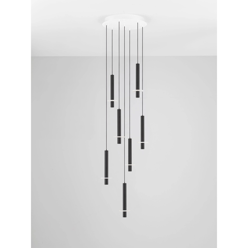 Design-Pendellampe Noemi schwarz mit weißem Ø 47 cm Lyora 5212063503281
