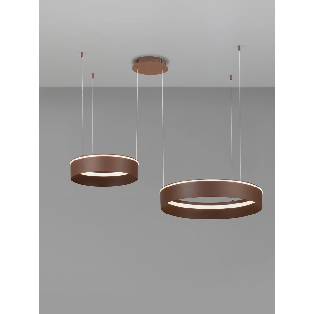 Moderne Pendellampe Olivia Double Brown Lyora 5212017494283