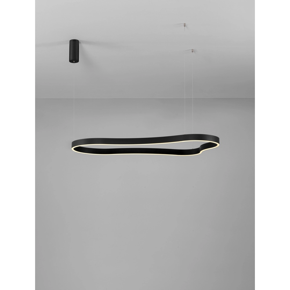 Pendelleuchte in natürlicher Form Dussa schwarz 120cm Lyora 5212017463074