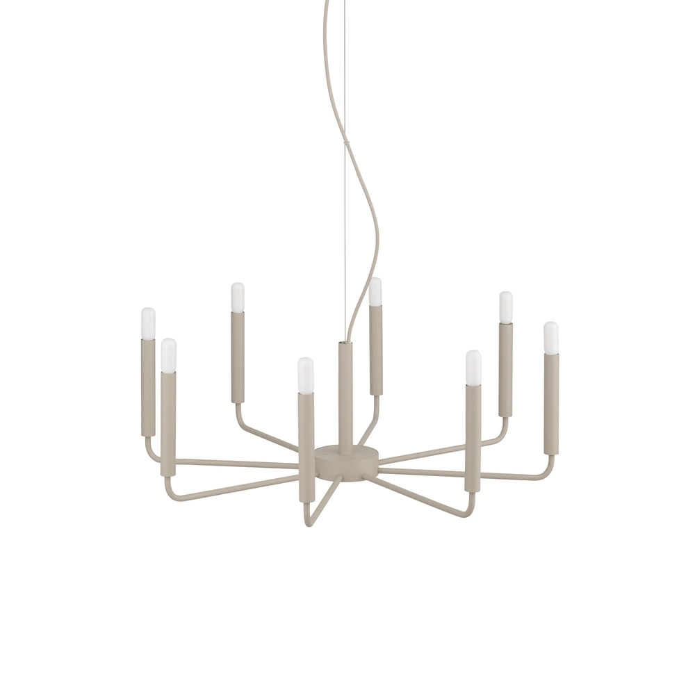 Moderner Kronleuchter Orto sandbraun Ø 73 cm Lyora 5903139125253
