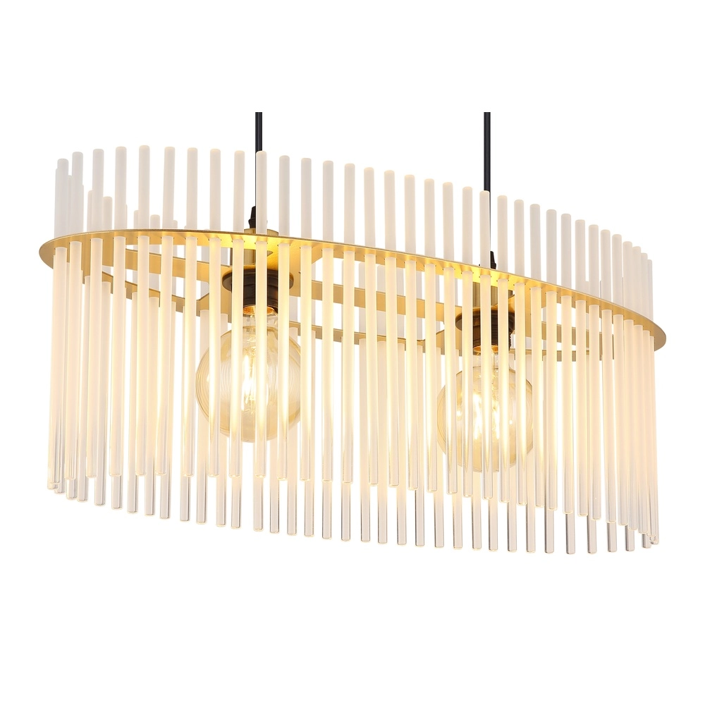 Pendellampe Gorley Gold mit weißen Glasstäben Globo 9007371509140