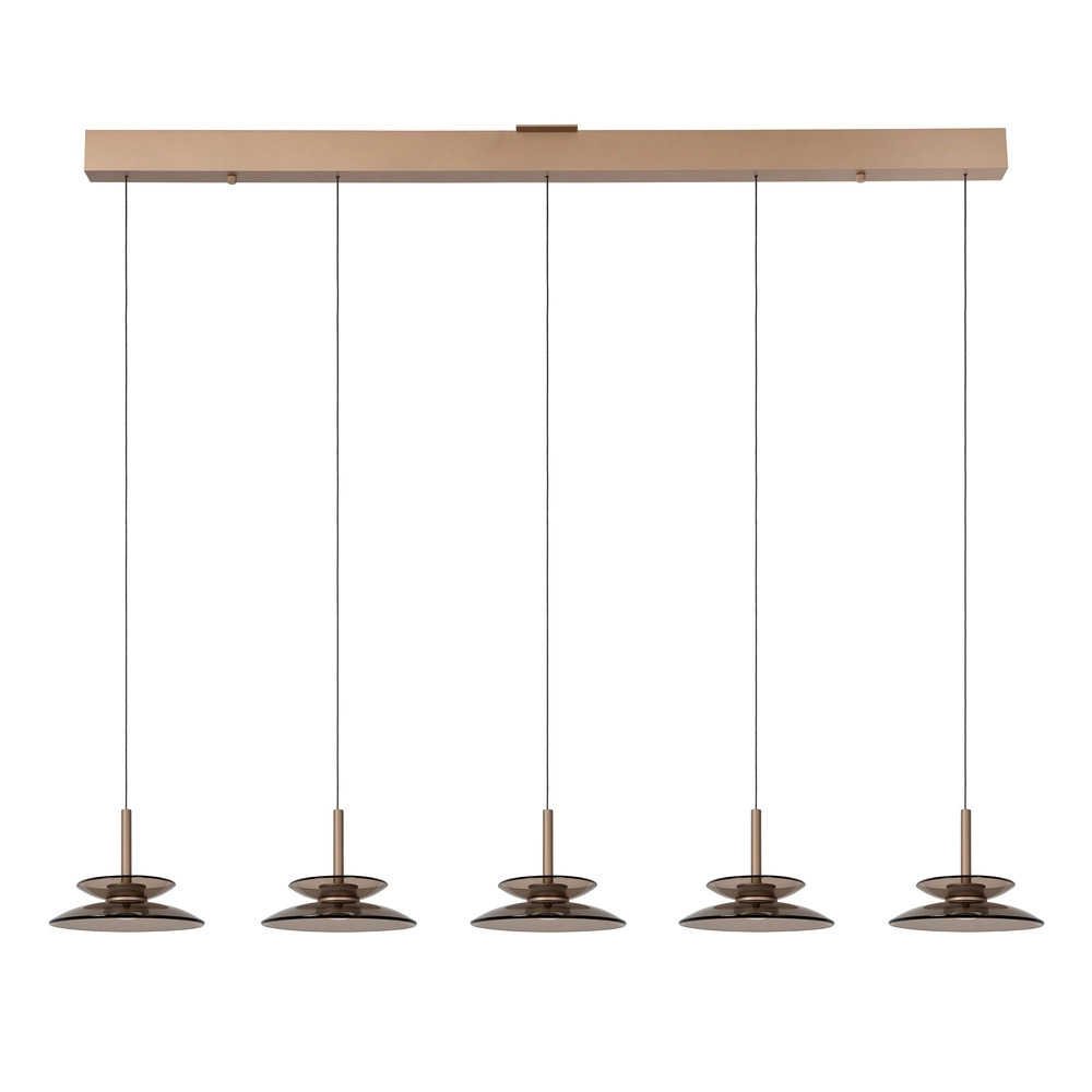 Essaal-Pendellampe Santiago LED – Champagner – 5x Ø 23 cm Premium by Lucide 5411212221902